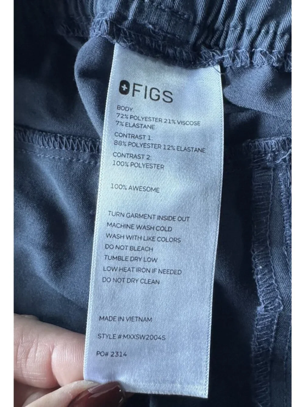Figs Men's Sz LS Large Short Tansen Jogger Scrub Pants in Night Sky Blue